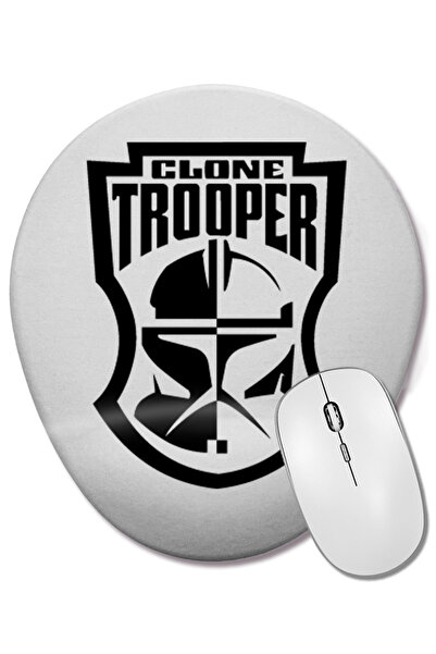 BASKI DÜNYASI Mouse Pad oval Star Wars Clone Trooper cu suport pentru încheie...