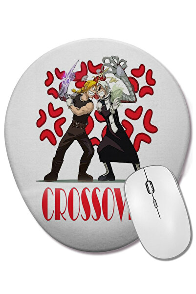 BASKI DÜNYASI Mouse Pad oval cu suport pentru încheietura mâinii Ed și Alley