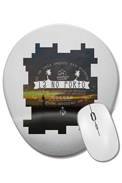 BASKI DÜNYASI O mouse pad ovală cu suport pentru încheietura mâinii