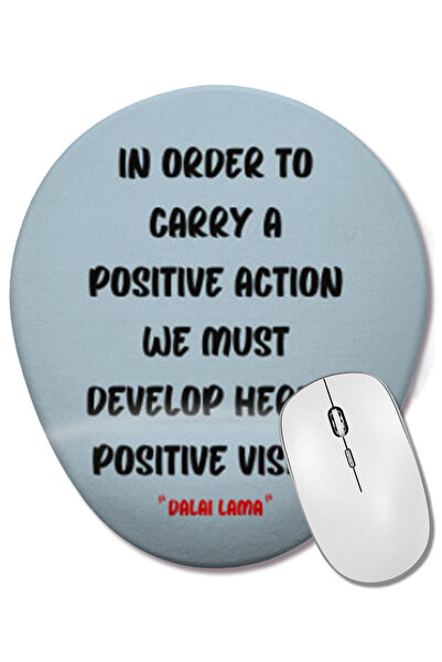 BASKI DÜNYASI Οβάλ ποντικοπίνακας με υποστήριξη καρπού με θετικά αποτυπώματα,...