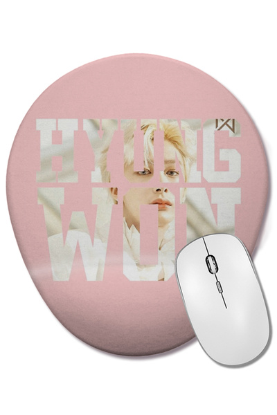 BASKI DÜNYASI Mouse Pad oval Hyungwon Monsta X cu suport pentru încheietura m...