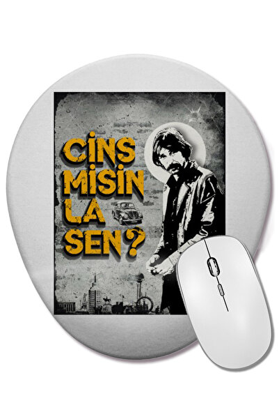 BASKI DÜNYASI Mouse Pad oval Behzat Ç Cinsmisin La Sen cu suport pentru înche...