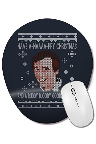BASKI DÜNYASI Christmas Alan Partridge A-Haaaapy Christmas Mouse Pad oval cu ...
