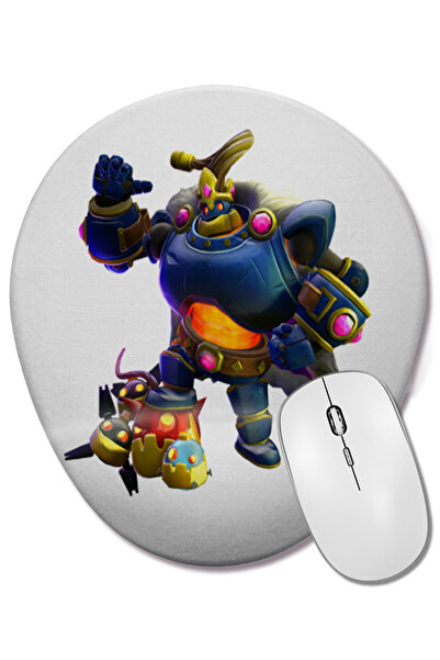 BASKI DÜNYASI Bomb King Mouse Pad oval cu suport pentru încheietura mâinii