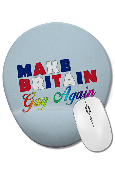 BASKI DÜNYASI Napravite Britaniju ponovo LGBTQ Pride ovalnu podlogu za miša s...