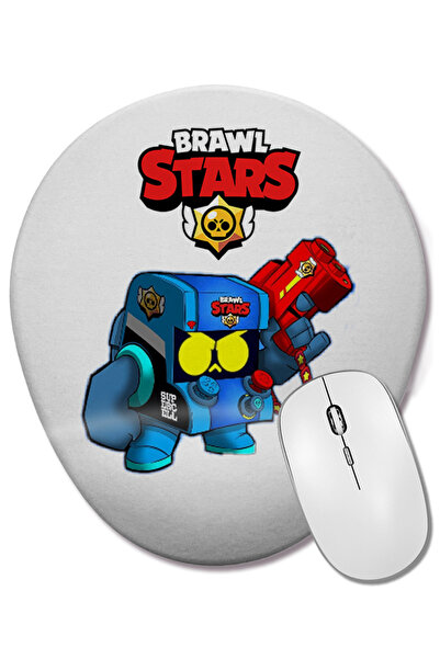 BASKI DÜNYASI Brawl Stars 014 Mouse Pad oval cu suport pentru încheietura mâinii