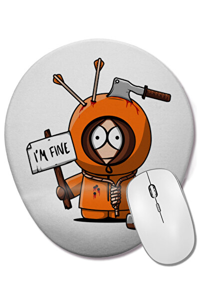 BASKI DÜNYASI Mouse Pad oval Kenny I'm Fine cu suport pentru încheietura mâinii