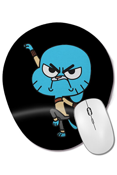 BASKI DÜNYASI Mouse Pad oval Gumball Watterson cu suport pentru încheietura m...