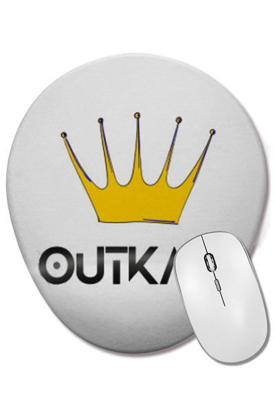 BASKI DÜNYASI Mouse Pad oval cu suport pentru încheietura mâinii cu logo OutKast