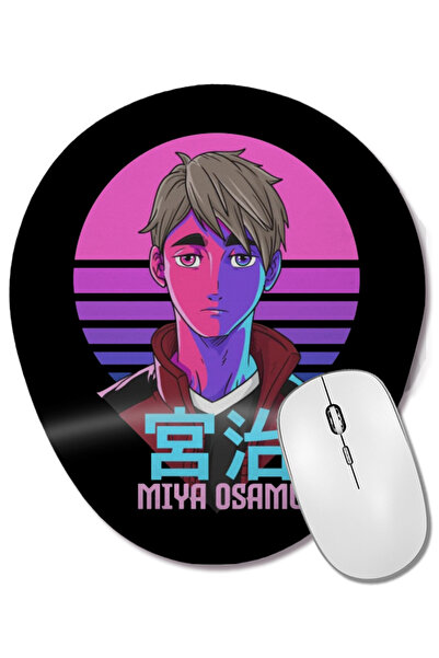 BASKI DÜNYASI Haikyuu Miya Osamu Neon Haikyuu Anime Mouse Pad oval cu suport ...