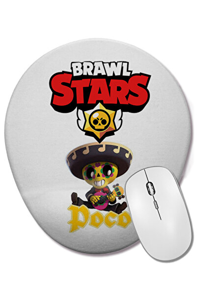BASKI DÜNYASI Brawl Stars Poco 03 Mouse Pad oval cu suport pentru încheietura...