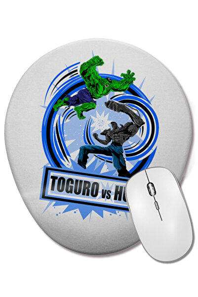 BASKI DÜNYASI Toguro vs Hulk Mouse Pad oval cu suport pentru încheietura mâinii