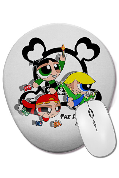 BASKI DÜNYASI Powerpuff Girls 08 Οβάλ ποντίκι με υποστήριξη καρπού
