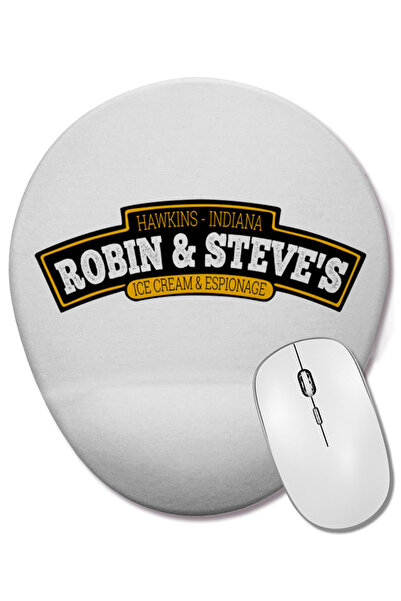 BASKI DÜNYASI Stranger Things Robin Mouse Pad oval cu suport pentru încheietu...