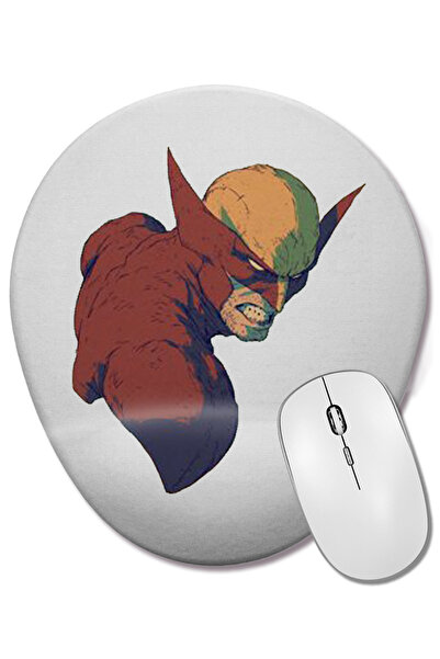 BASKI DÜNYASI Mouse Pad oval Wolverine X men cu suport pentru încheietura mâinii