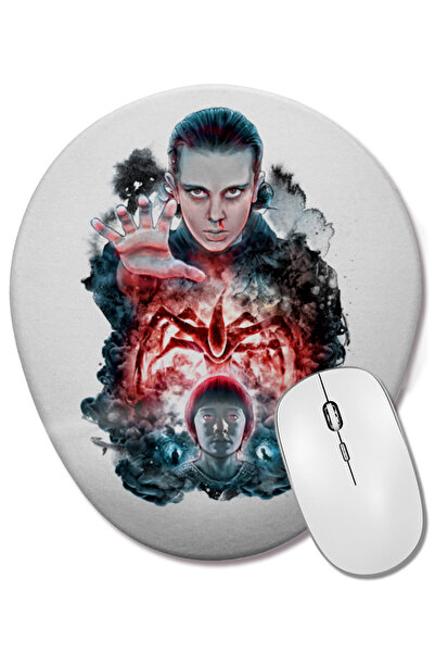 BASKI DÜNYASI Stranger Things Closegate Mouse Pad oval cu suport pentru încheietura mâinii