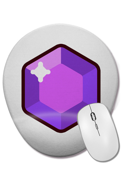 BASKI DÜNYASI Mouse Pad oval Brawl Stars 8 Bit cu suport pentru încheietura m...