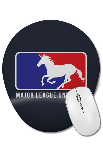 BASKI DÜNYASI Major League Unicorns Baseball Mix Mouse Pad oval cu suport pen...