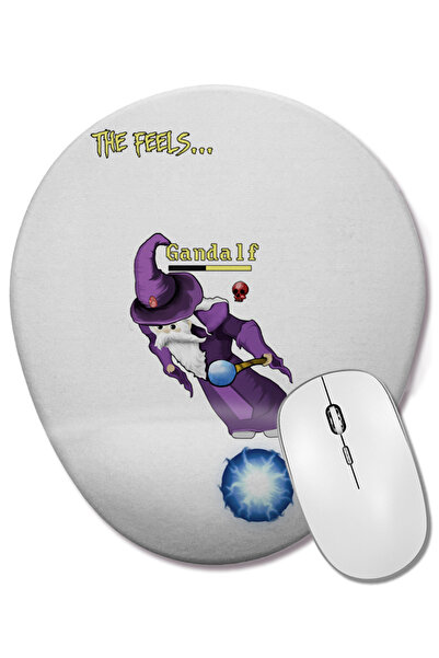 BASKI DÜNYASI Red Skull The feels Tibia Mouse Pad oval cu suport pentru înche...