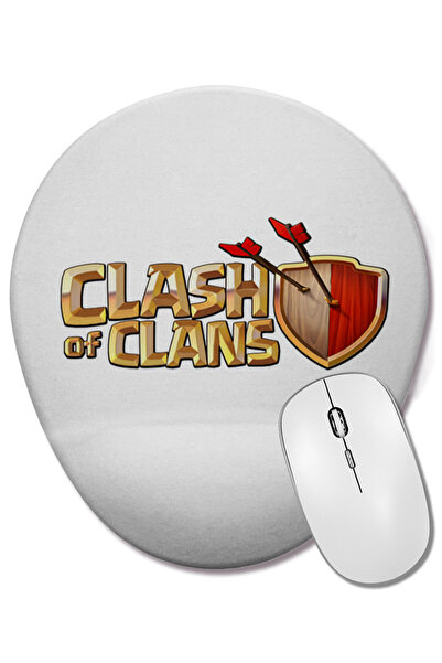 BASKI DÜNYASI Συμβατό με Clash of Clans Oval Mouse Pad με υποστήριξη καρπού
