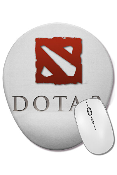 BASKI DÜNYASI Mouse Pad oval cu logo Dota 2 cu suport pentru încheietura mâinii