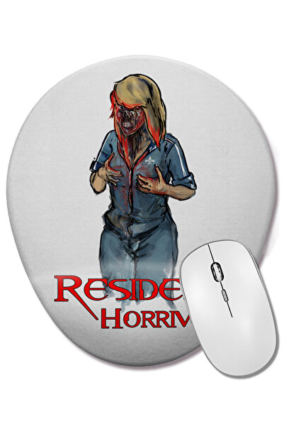 BASKI DÜNYASI Mouse Pad oval Resident Horrível cu suport pentru încheietura mâinii