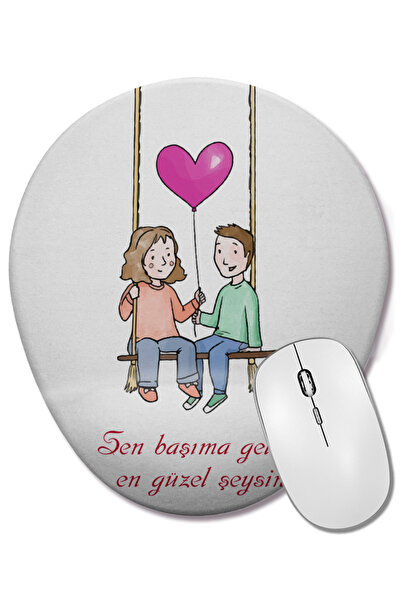 BASKI DÜNYASI Δώρο για την Ημέρα του Αγίου Βαλεντίνου 05 Οβάλ ποντίκι με υποσ...