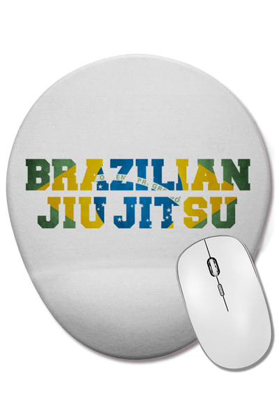 BASKI DÜNYASI Brazilian Jiu Jitsu Brezilya Jiujitsu Mouse Pad oval cu suport pentru încheietura mâinii