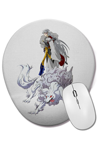 BASKI DÜNYASI Mouse Pad oval Sesshomaru cu suport pentru încheietura mâinii