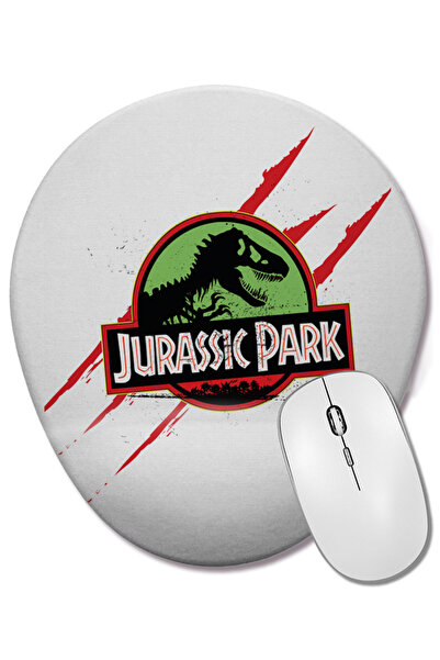 BASKI DÜNYASI Mouse Pad oval Jurassic Park cu suport pentru încheietura mâinii