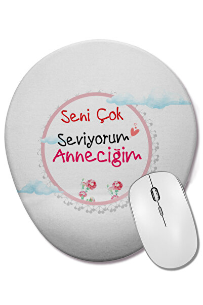 BASKI DÜNYASI Cadou pentru Ziua Mamei 029 Mouse Pad oval cu suport pentru înc...