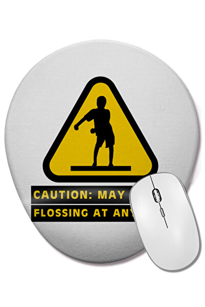 BASKI DÜNYASI Atenție poate începe să filateze oricând Mouse pad oval cu suport pentru încheietura mâinii