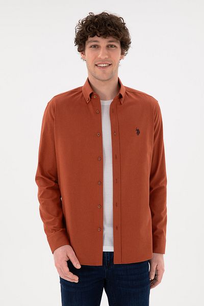 U.S. Polo Assn. Men's Tile Long Sleeve Basic Shirt 50296757 -Vr031