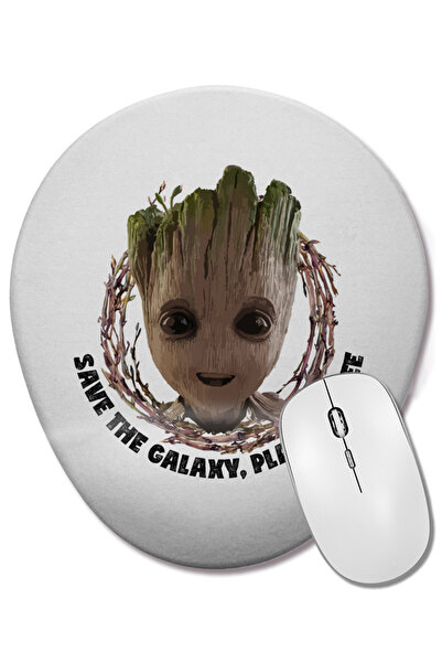 BASKI DÜNYASI Tăviță de mouse ovală Guardians Of The Galaxy Baby Groot Salvează Galaxia cu suport pentru încheietura mâinii