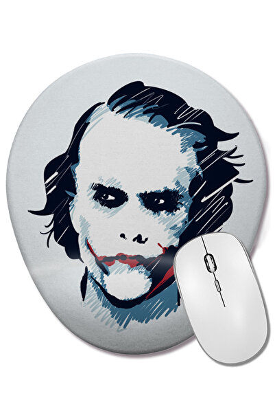 BASKI DÜNYASI Mouse Pad oval Joker 012 cu suport pentru încheietura mâinii