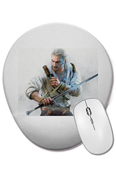 BASKI DÜNYASI Mouse Pad oval The Witcher 012 cu suport pentru încheietura mâinii