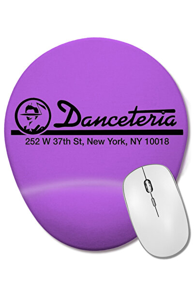 BASKI DÜNYASI Mouse Pad oval Danceteria NYC cu suport pentru încheietura mâinii