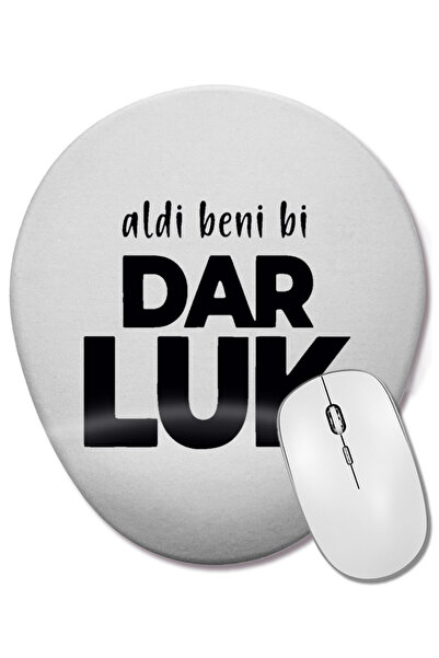 BASKI DÜNYASI Aldi Beni Bi Darluk Nova ovalna podloga za miša sa dizajnom Crn...