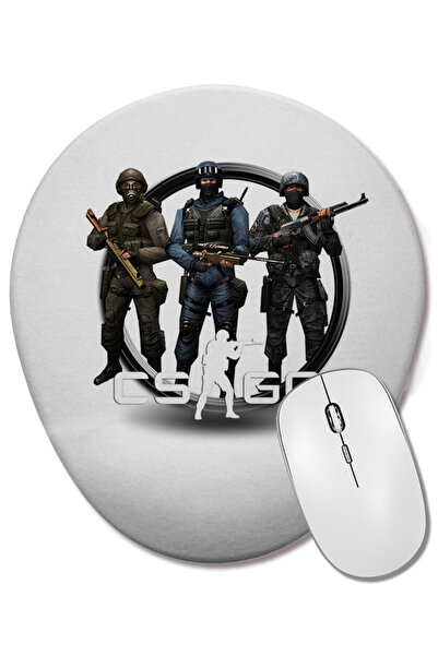BASKI DÜNYASI CS:GO Counter Strike Global Oval Mouse Pad с подложка за китката