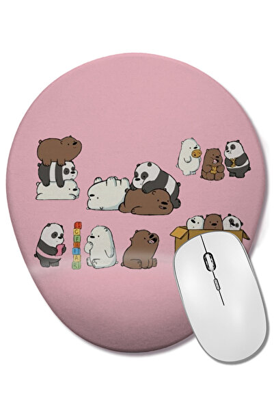 BASKI DÜNYASI Mouse Pad oval We Bare Bears cu suport pentru încheietura mâinii