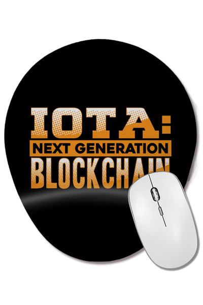 BASKI DÜNYASI IOTA Next Generation Blockchain Cryptocurrency Οβάλ ποντίκι με ...