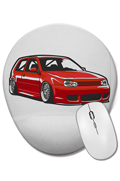 BASKI DÜNYASI Mouse Pad oval Stanced Out Golf MK4 cu suport pentru încheietur...