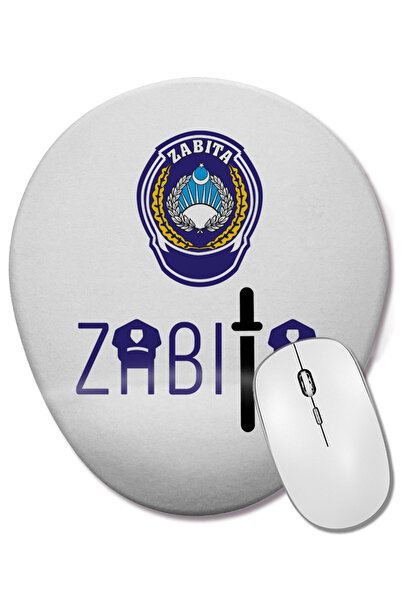 BASKI DÜNYASI Mouse Pad oval Zabıta cu suport pentru încheietura mâinii