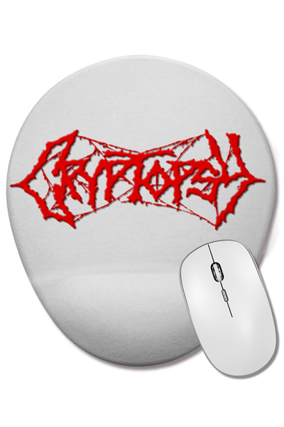 BASKI DÜNYASI Mouse Pad oval cu suport pentru încheietura mâinii Cryptopsy Su...