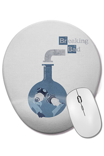 BASKI DÜNYASI Mouse Pad oval Breaking Bad cu suport pentru încheietura mâinii