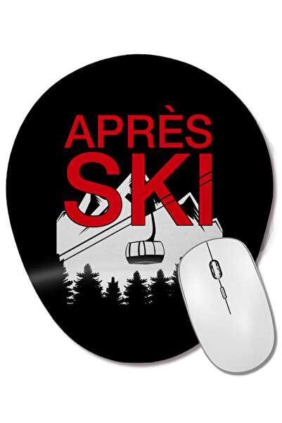 BASKI DÜNYASI Mouse Pad oval Apres Ski cu suport pentru încheietura mâinii