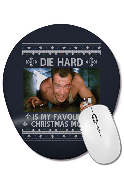 BASKI DÜNYASI Die Hard este filmul meu preferat de Crăciun Mouse Pad oval cu ...