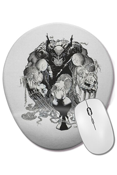 BASKI DÜNYASI Mouse Pad oval cu suport pentru încheietura mâinii Wolv Sam