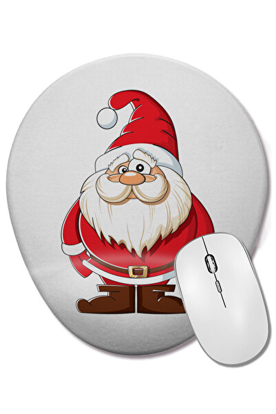 BASKI DÜNYASI Anul Nou Concept de Crăciun Ursuleți de pluș 02 Mouse Pad oval ...