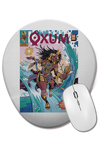 BASKI DÜNYASI Mouse Pad oval Oxum cu suport pentru încheietura mâinii